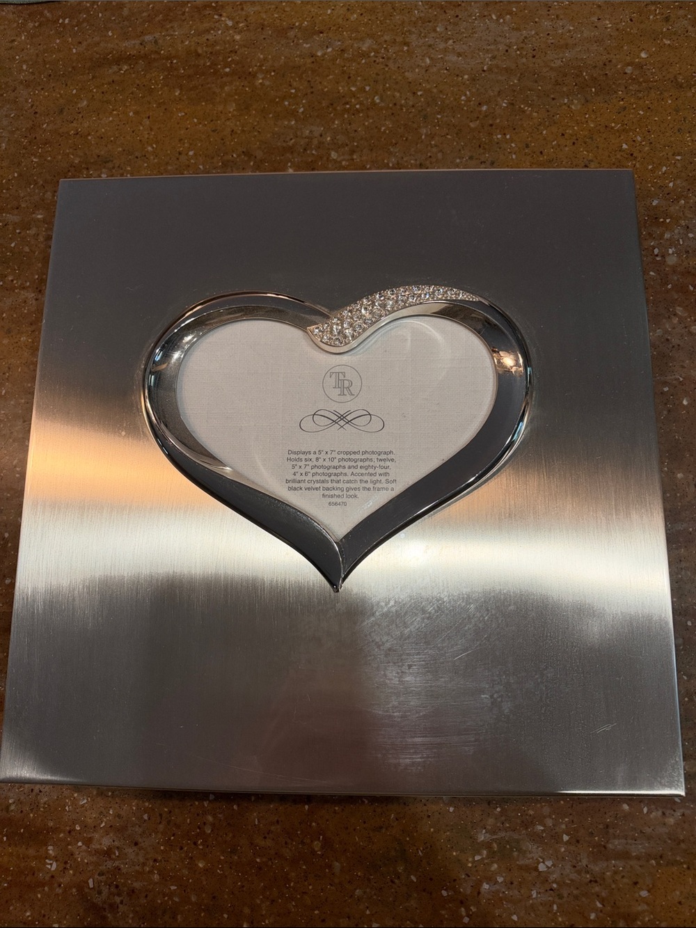 Things Remembered Silver-Toned Heart Frame with Crystal Accent